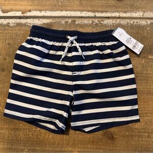 New Carter’s Navy White Striped Swim Trunks 24 months 24m baby boy bottoms